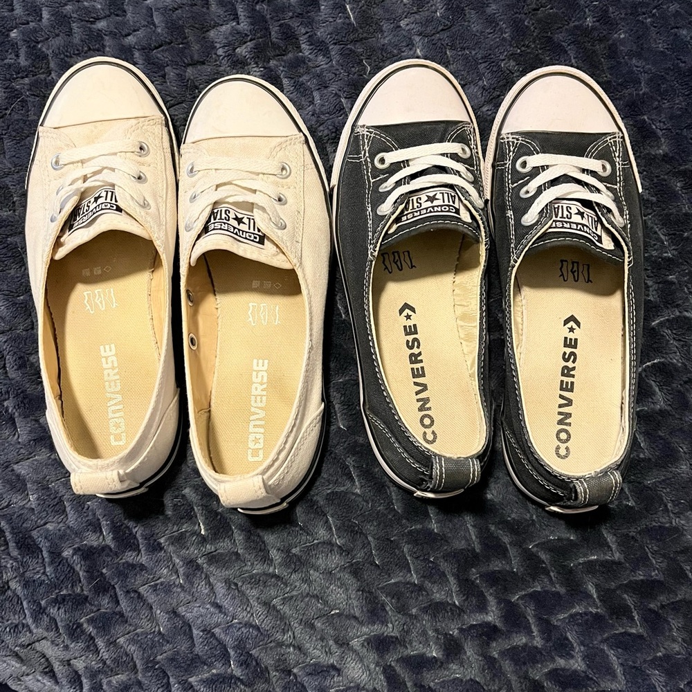Converse Women's Size 6.5 Sneakers - Black and Cream
